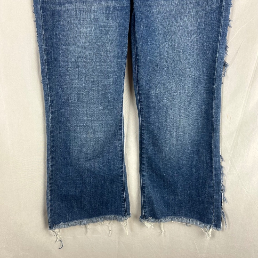 Liverpool Gia Glider Flare Pull On Jeans Blue Frayed Side Stripe 10/30 Women - Picture 5 of 10